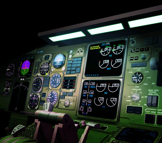 Custom Aircraft cockpit illumination